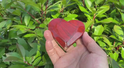 Natural Red Jasper Heart