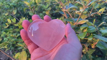 Natural Rose Quartz Heart Carving