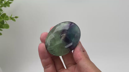 Natural Fluorite Palm Stone