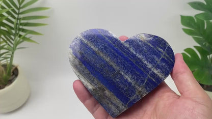 Natural Lapis Lazuli Heart with Stand