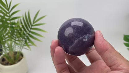 Natural Purple Lepidolite Sphere