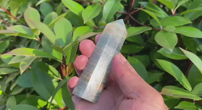 Natural Argentine Blue Calcite (Lemurian Aquatine Calcite) Tower