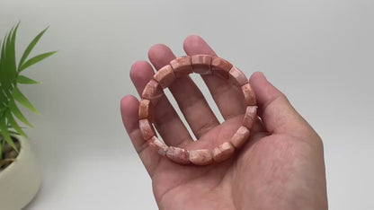 Natural Pink Agate Nugget Bracelet