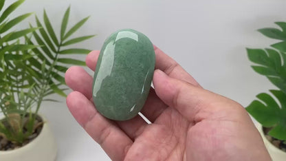 Natural Green Aventurine Palm Stone