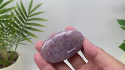 Natural Amethyst Agate Palm Stone