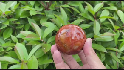 Natural Sardonyx Agate Crystal Sphere