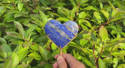 Natural Lapis Lazuli Heart with Stand