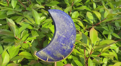 Natural Lapis Lazuli Moon with Stand