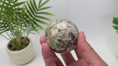 Natural Blue Fireworks Agate Sphere