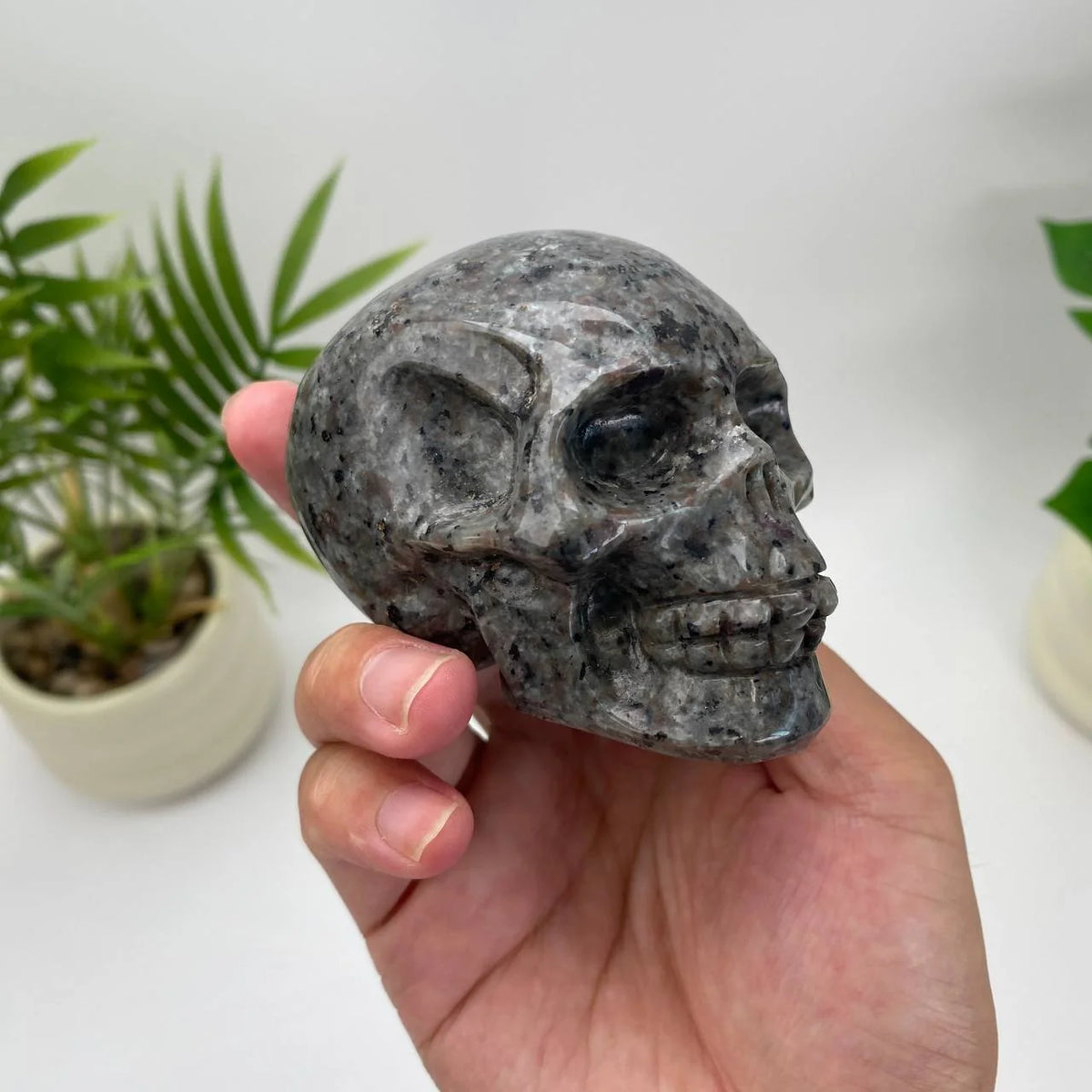 Natural Yooperlite Skull Carving