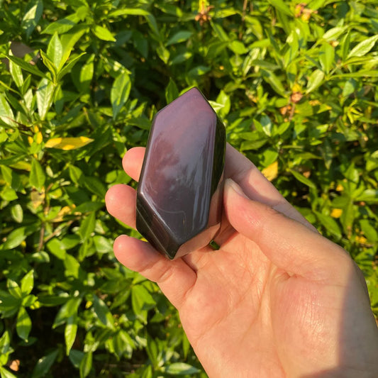 Natural Rainbow Obsidian Freeform Carving