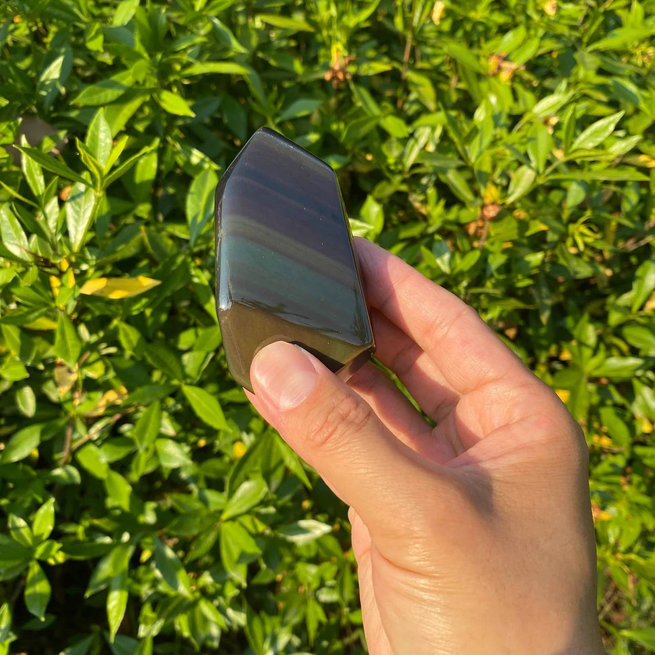 Natural Rainbow Obsidian Freeform Carving