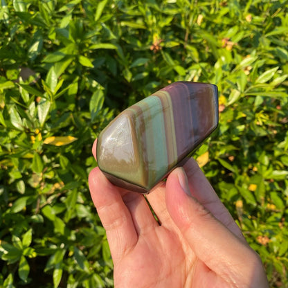 Natural Rainbow Obsidian Freeform Carving