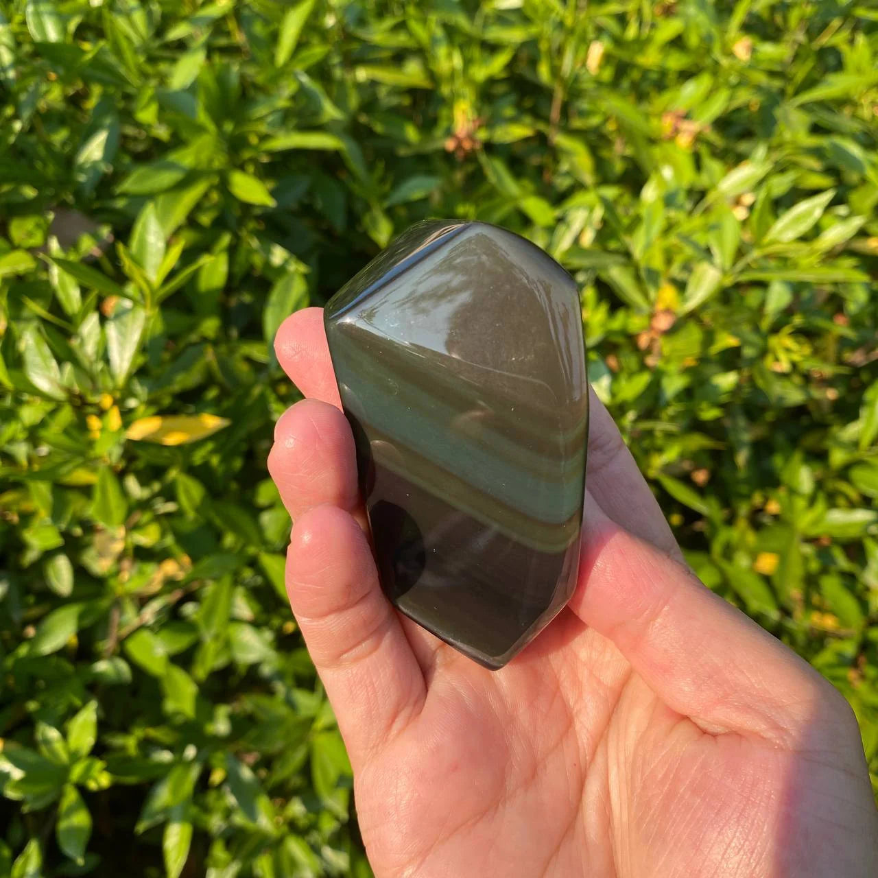 Natural Rainbow Obsidian Freeform Carving