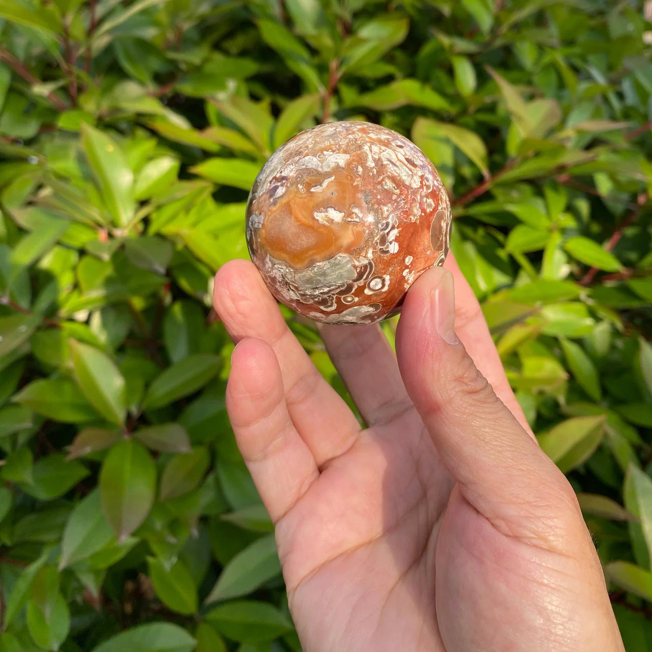 Natural Money Agate Crystal Sphere