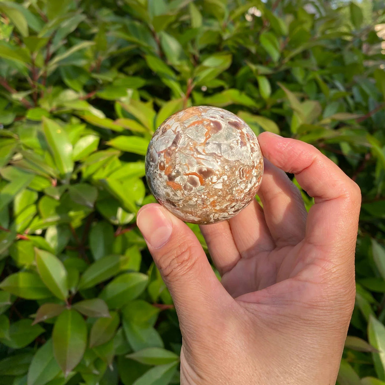 Natural Money Agate Crystal Sphere
