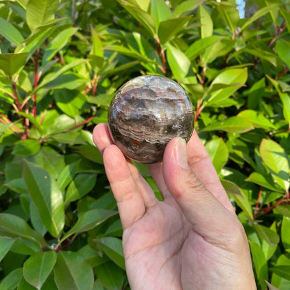 Natural Layered Phantom Quartz Sphere
