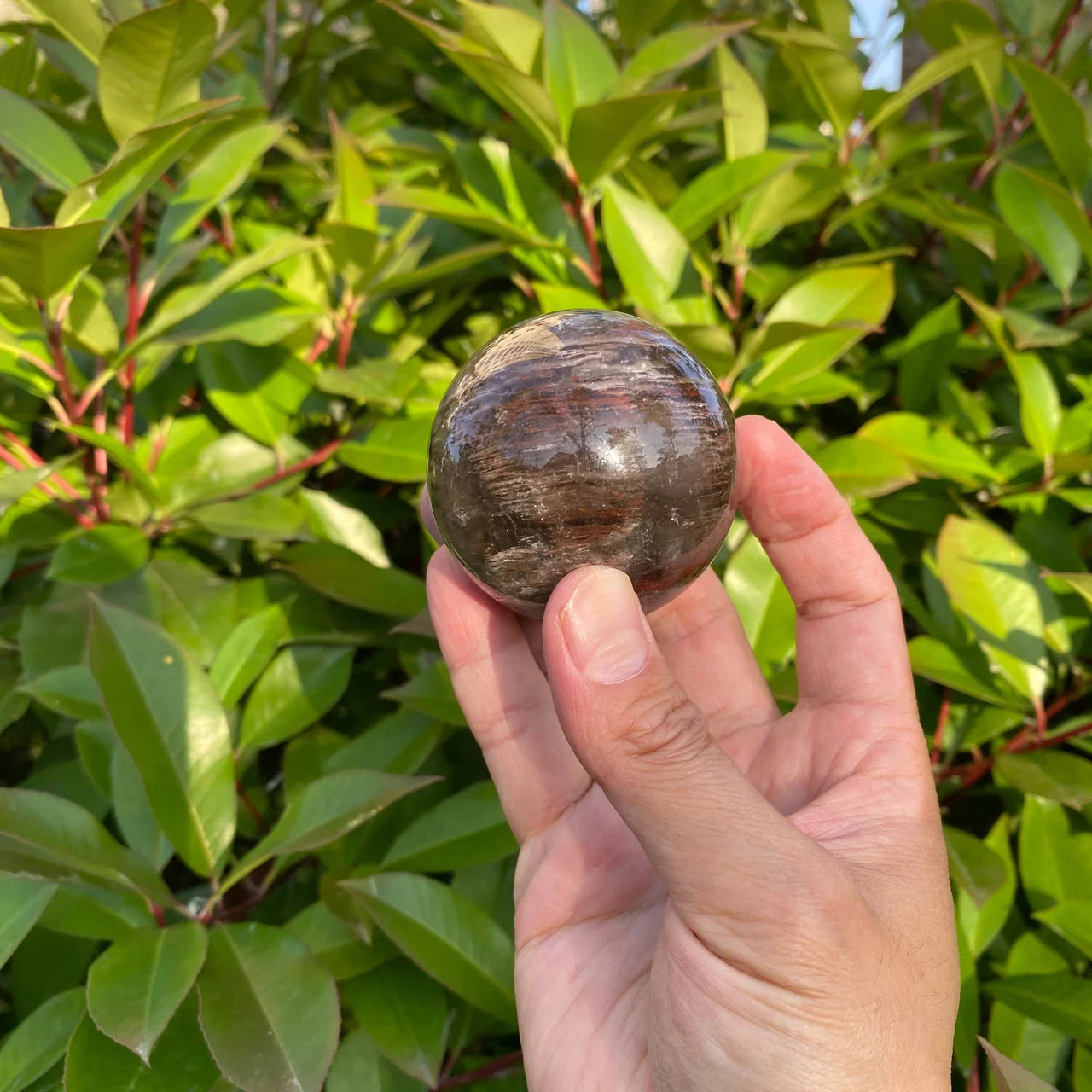 Natural Layered Phantom Quartz Sphere