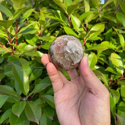 Natural Layered Phantom Quartz Sphere