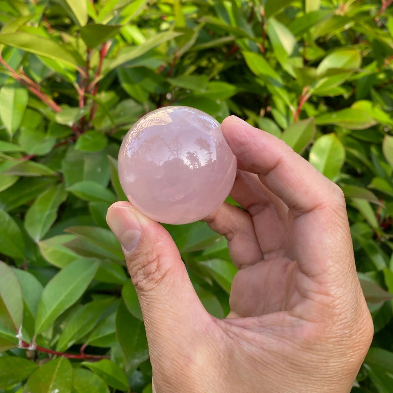 Natural Rose Quartz Sphere