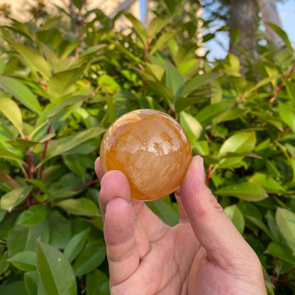 Natural Yellow Fire Quartz Sphere