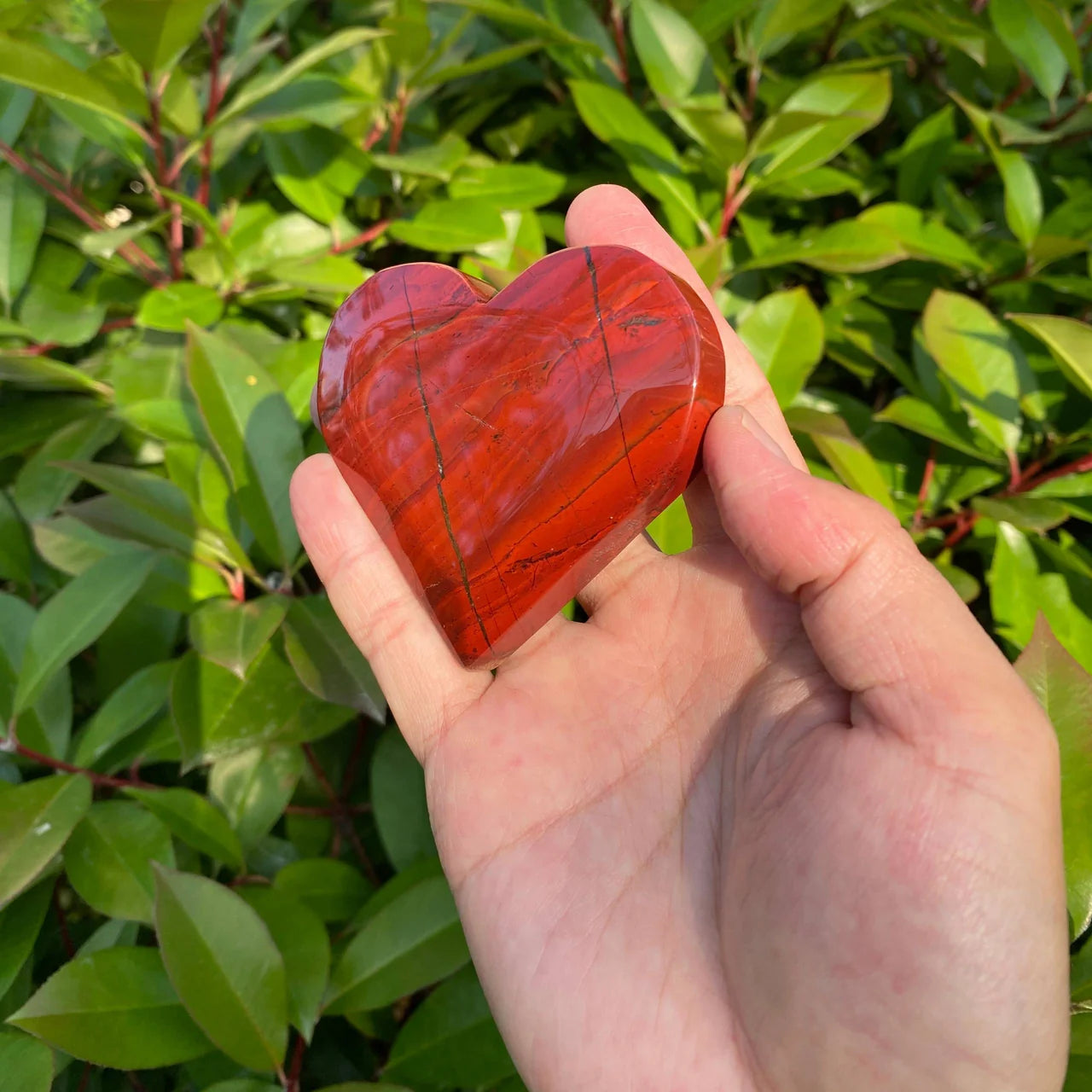 Natural Red Jasper Heart