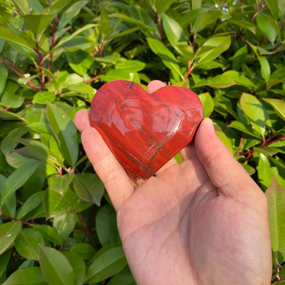Natural Red Jasper Heart