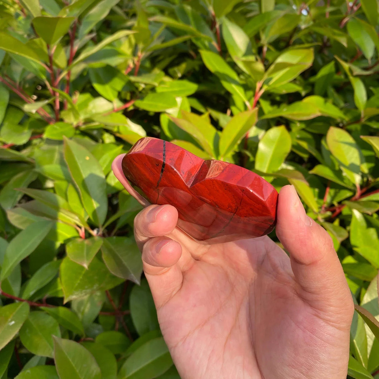 Natural Red Jasper Heart