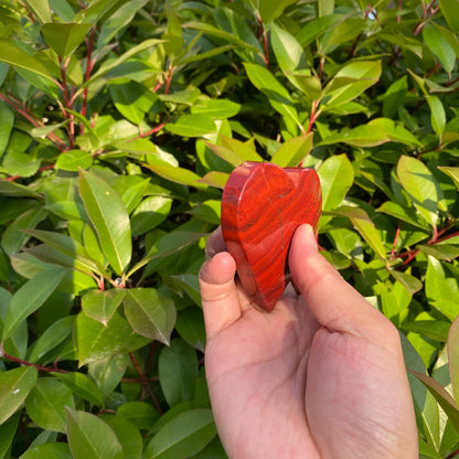 Natural Red Jasper Heart