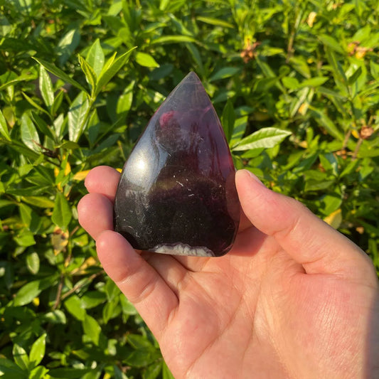 Natural Rainbow Fluorite Teardrop