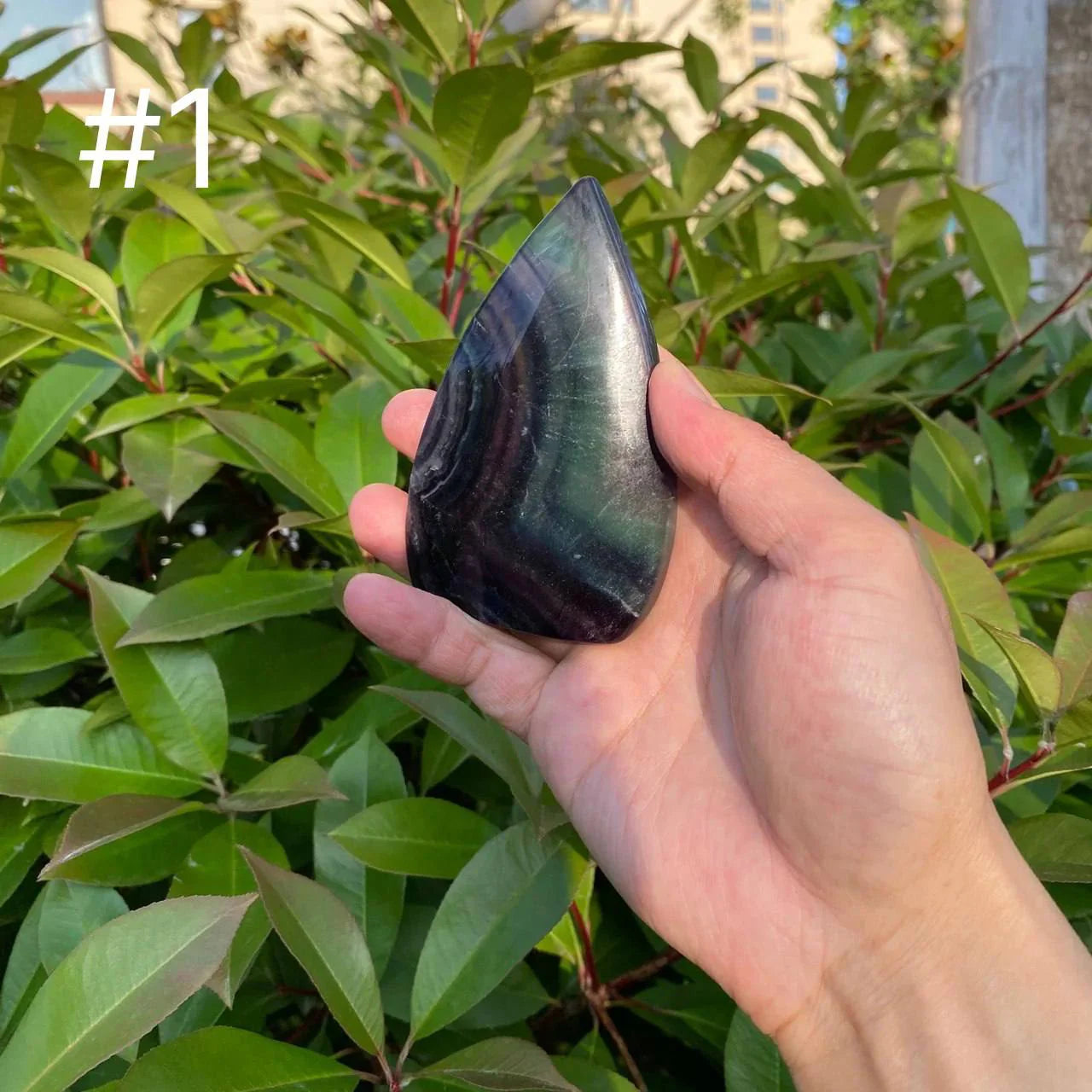 Natural Rainbow Fluorite Teardrop