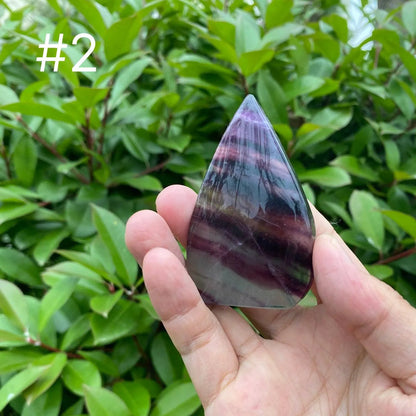 Natural Rainbow Fluorite Teardrop