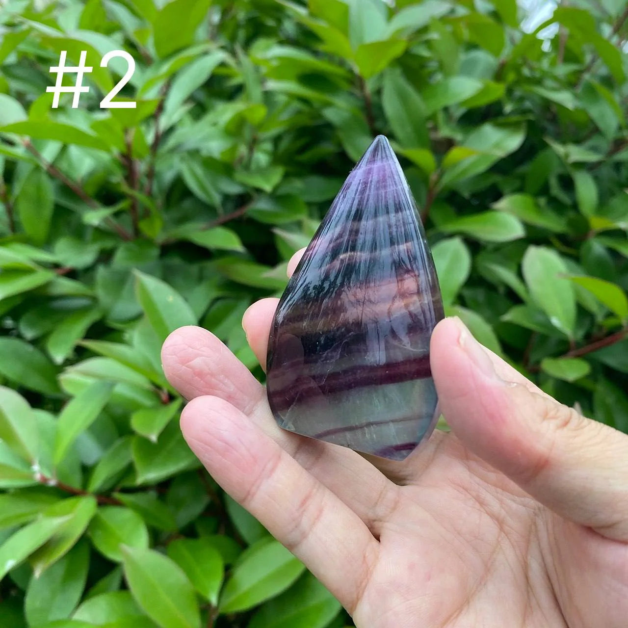 Natural Rainbow Fluorite Teardrop