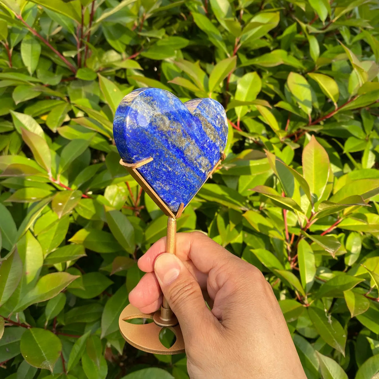 Natural Lapis Lazuli Heart with Stand