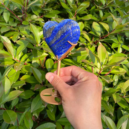 Natural Lapis Lazuli Heart with Stand