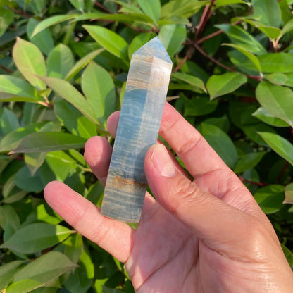 Natural Argentine Blue Calcite (Lemurian Aquatine Calcite) Tower