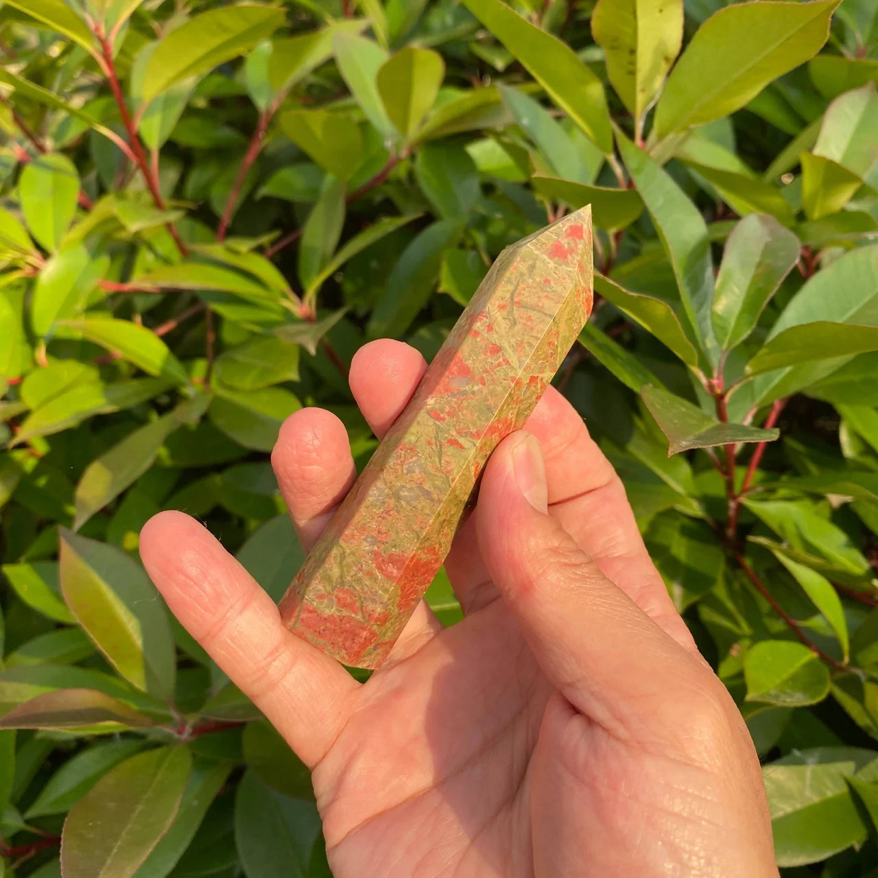 Natural Unakite Tower