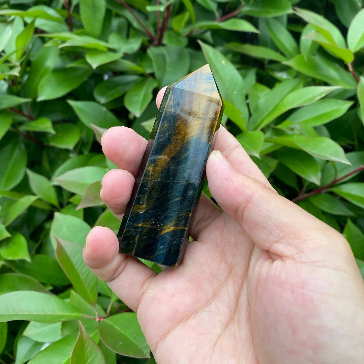 Natural Blue Tiger's Eye Tower