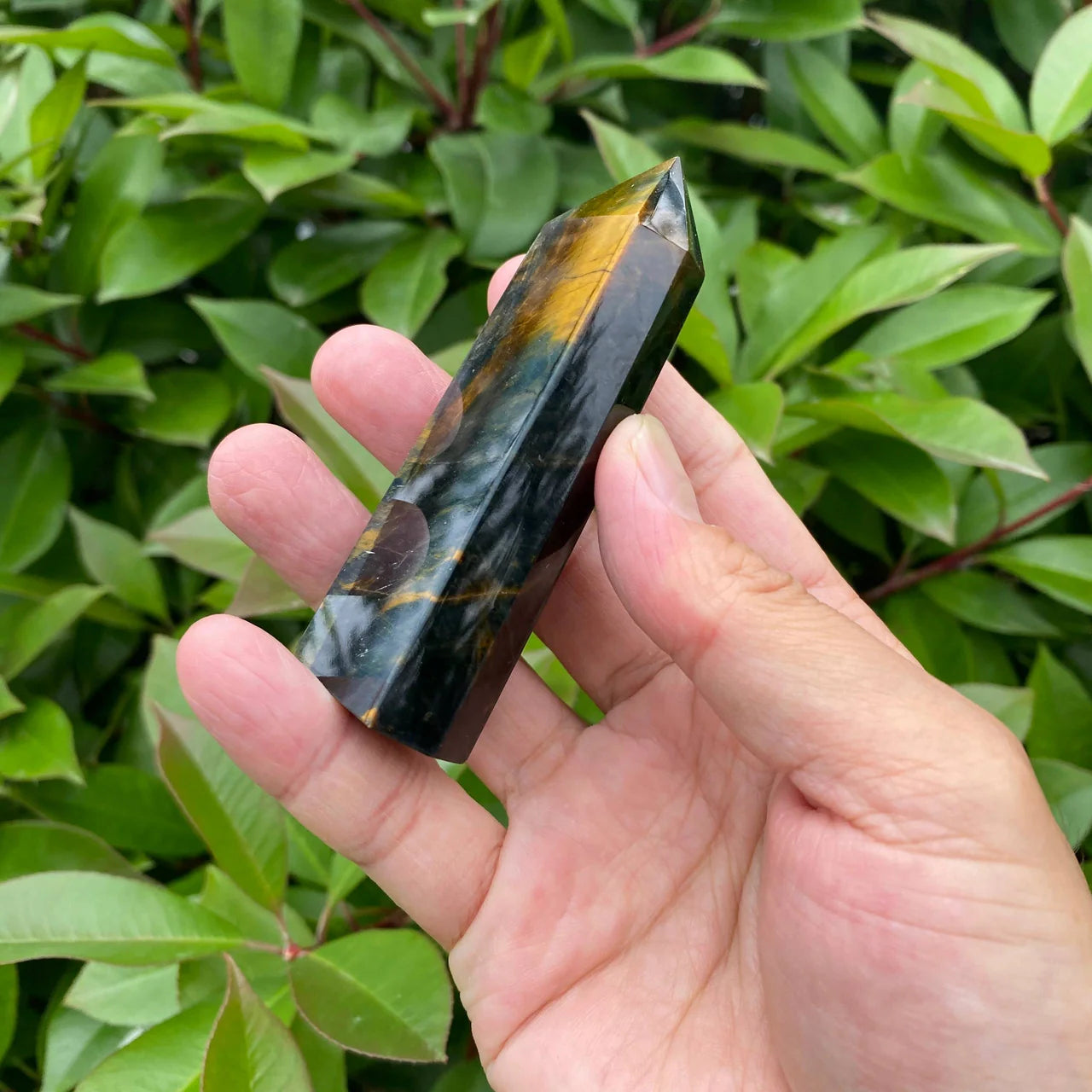 Natural Blue Tiger's Eye Tower