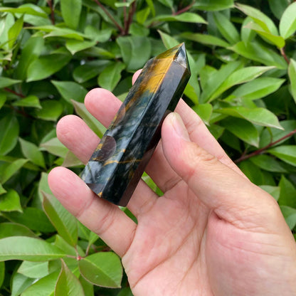Natural Blue Tiger's Eye Tower