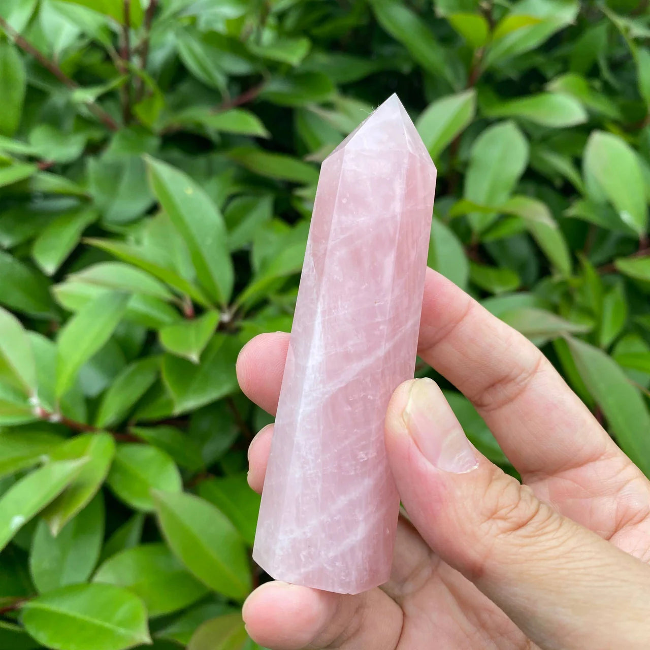 Natural Rose Quartz Tower