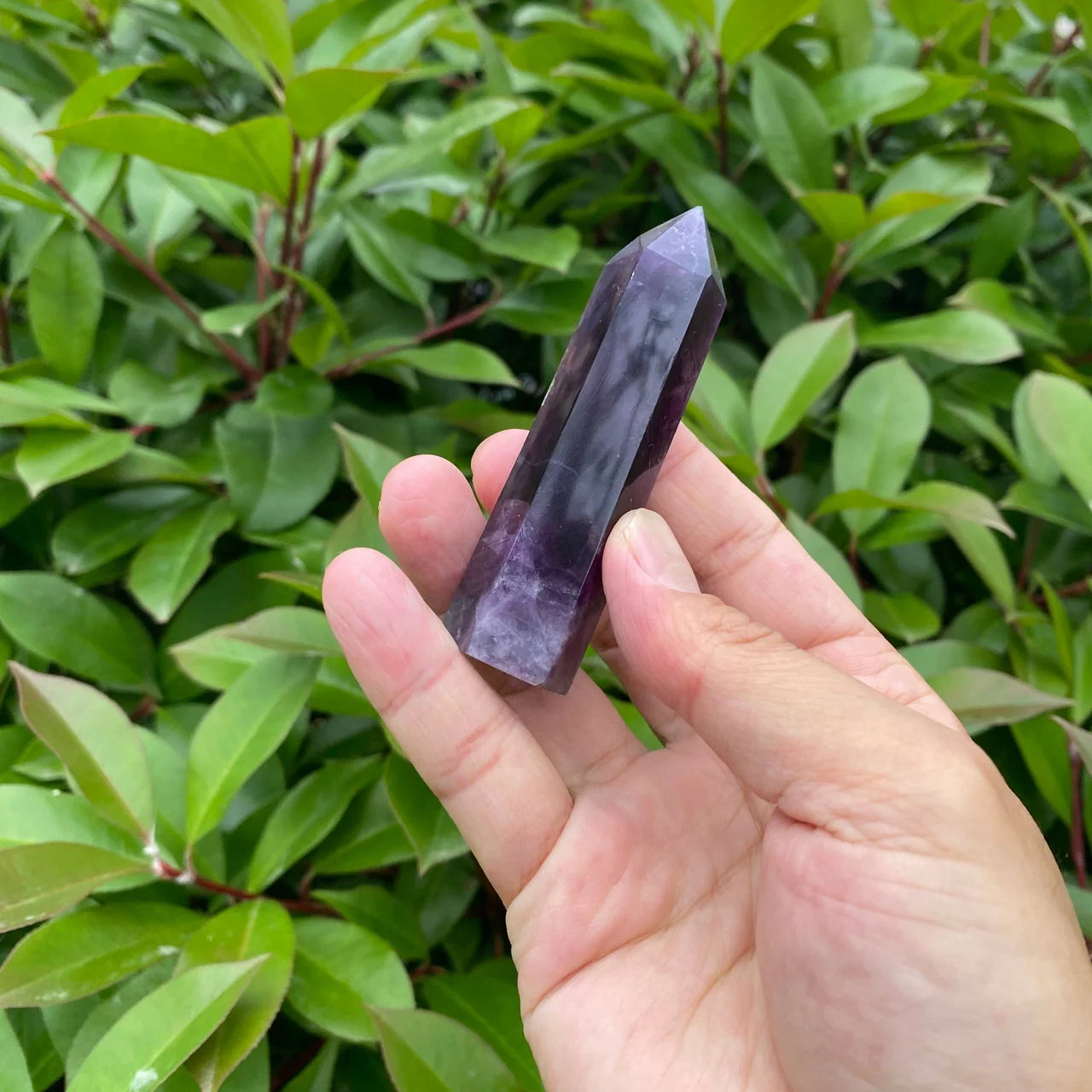 Natural Purple Fluorite Tower