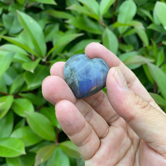Natural Purple Labradorite Heart