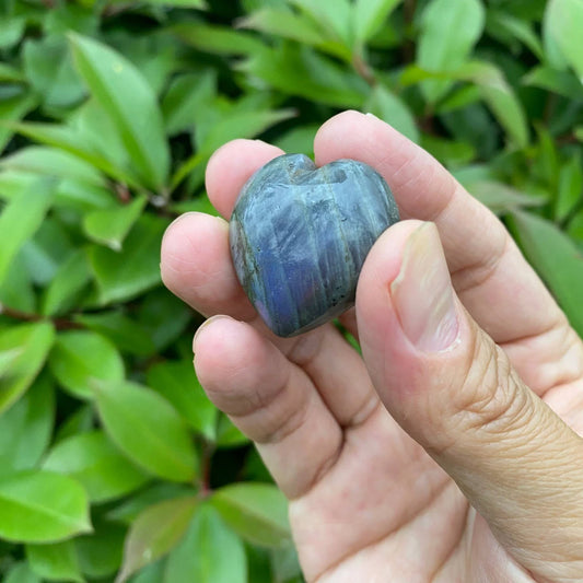Natural Purple Labradorite Heart