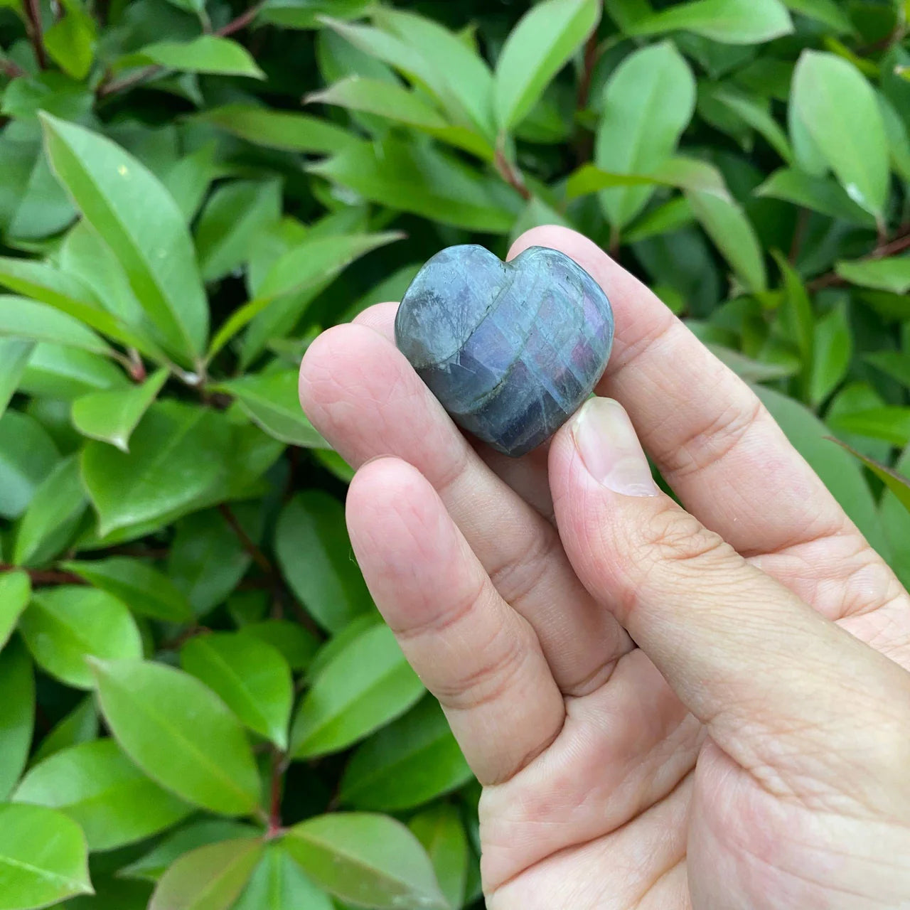 Natural Purple Labradorite Heart