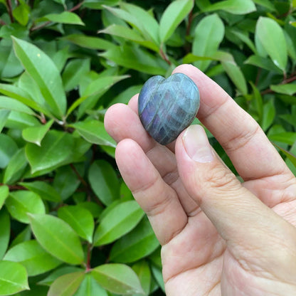 Natural Purple Labradorite Heart