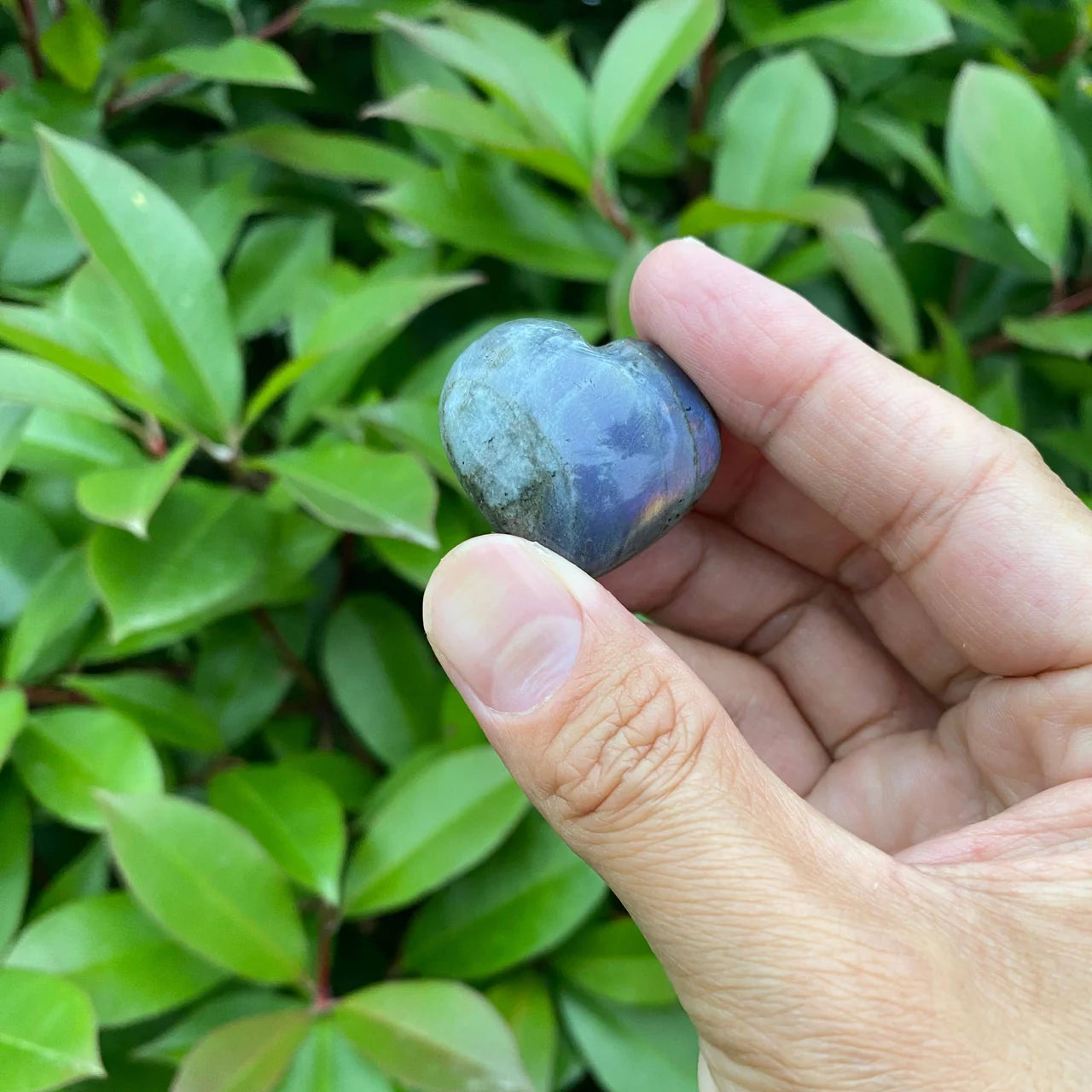 Natural Purple Labradorite Heart