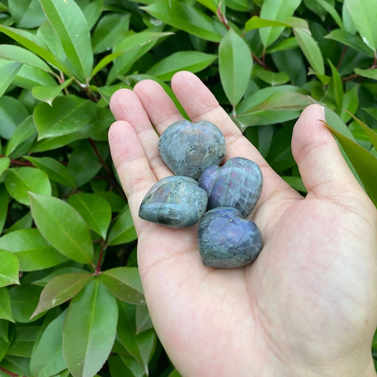 Natural Purple Labradorite Heart