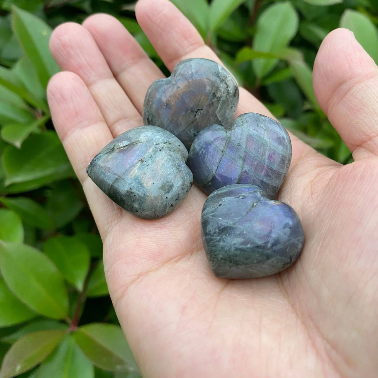 Natural Purple Labradorite Heart