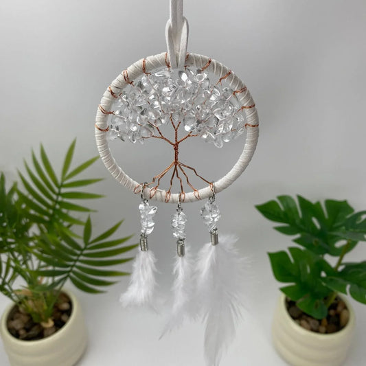 Natural Clear Quartz Dreamcatcher